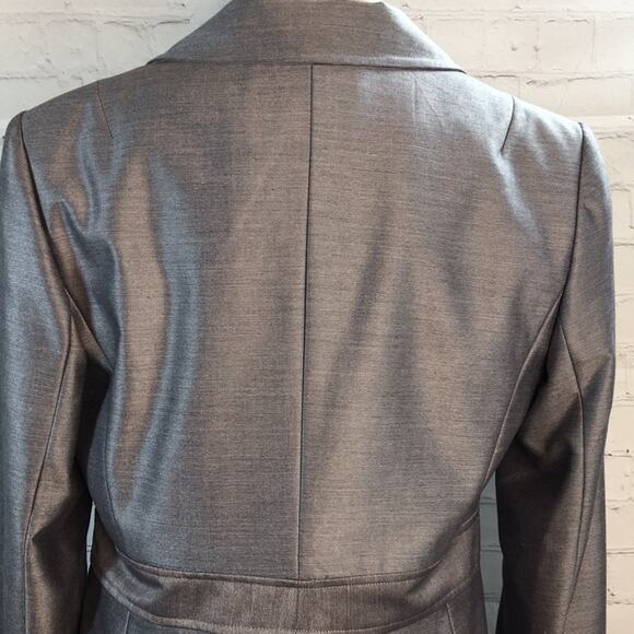 Milano Women's 2 Piece Skirt Business Power Suit w/ Blazer Sz 8 Gray - Picture 12 of 14